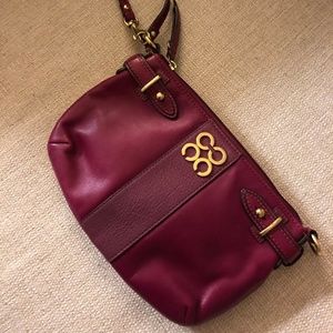 Coach Magenta Leather Wristlet